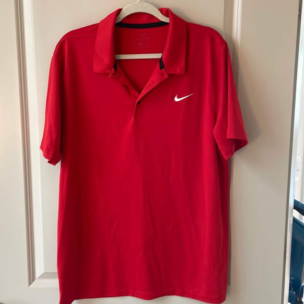 Nike Dri-Fit XL red golf polo